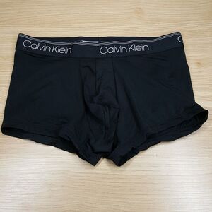 CALVIN KLEIN Boxer Briefs Mens Small Black Micro Stretch Low Rise Trunk Logo